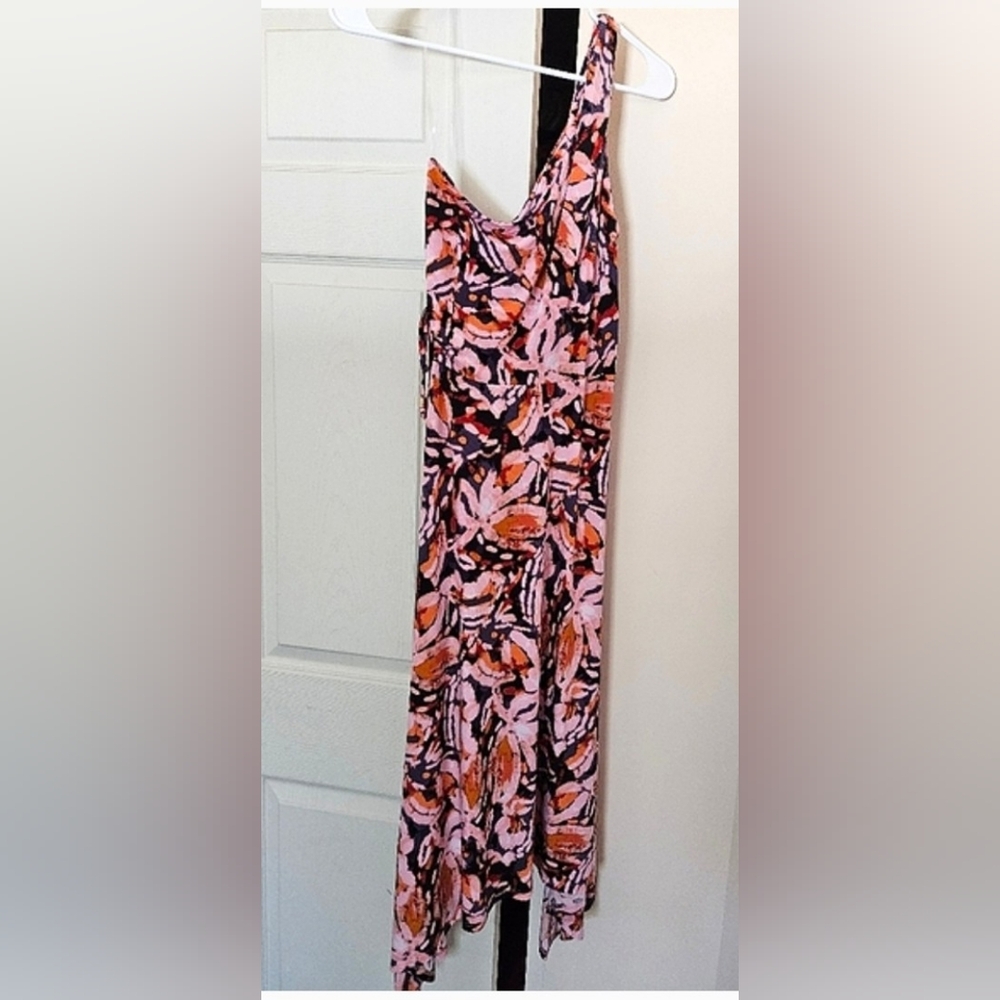 Veronica M Abstract Assymetrical Off The Shoulder Dress